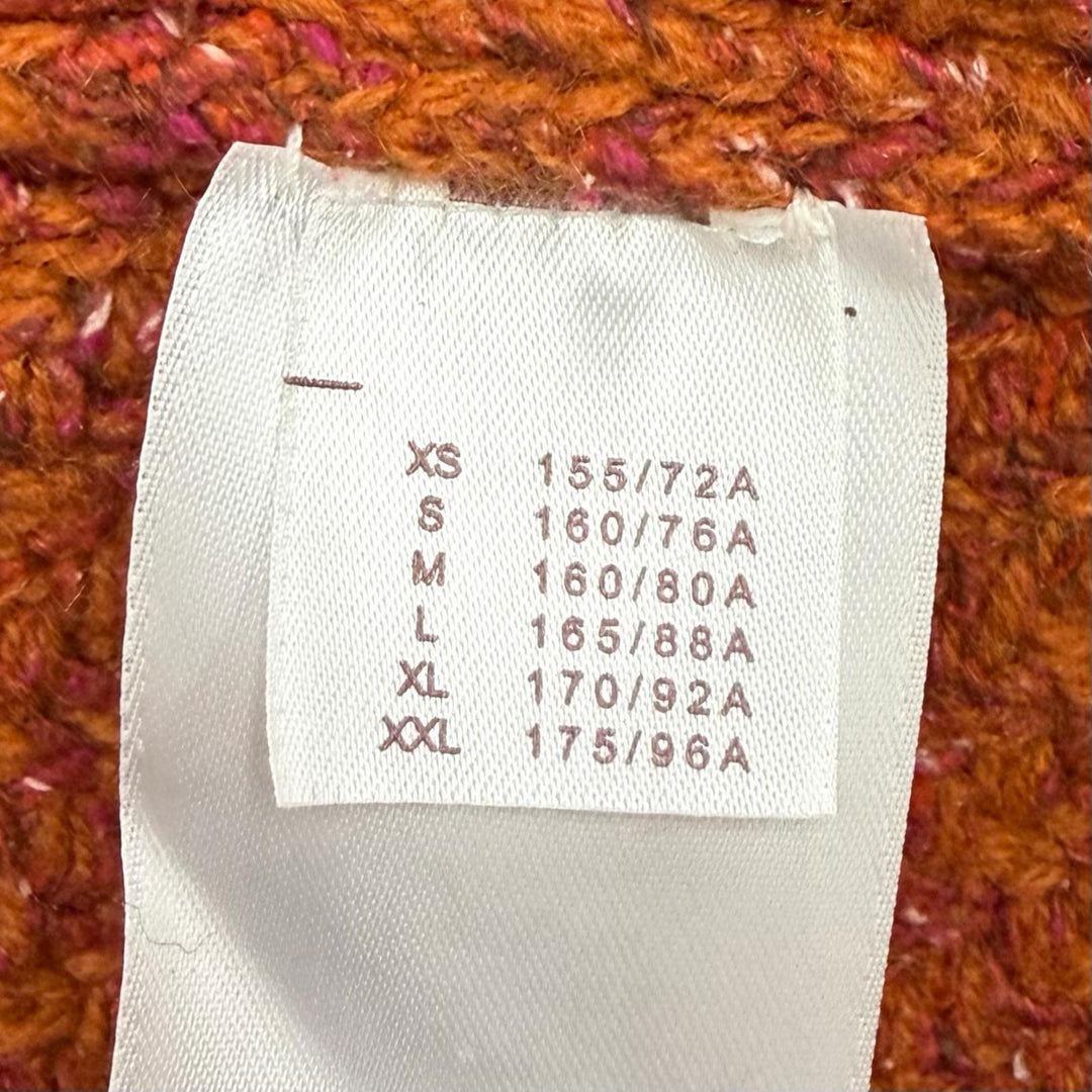 Excellent LOUIS VUITTON cardigan With logo V-neck long dress Multi silk Women L