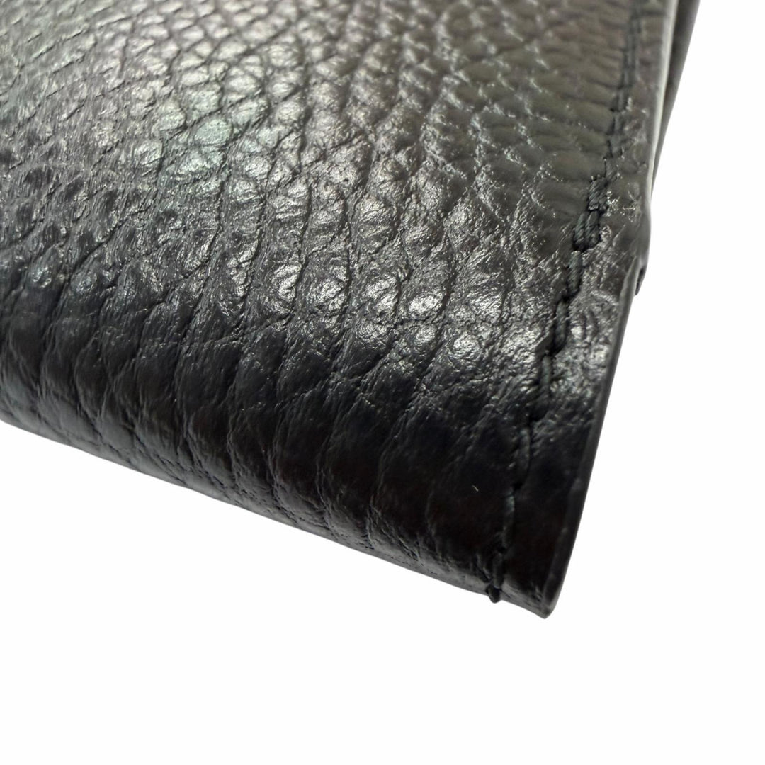 Pristine BURBERRY Card Case Checkered Lining Pattern Coin Case black