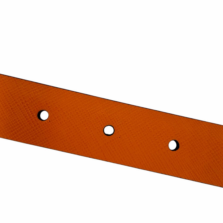 Excellent Salvatore Ferragamo belt GanciniMetal Leather Orange leather Women