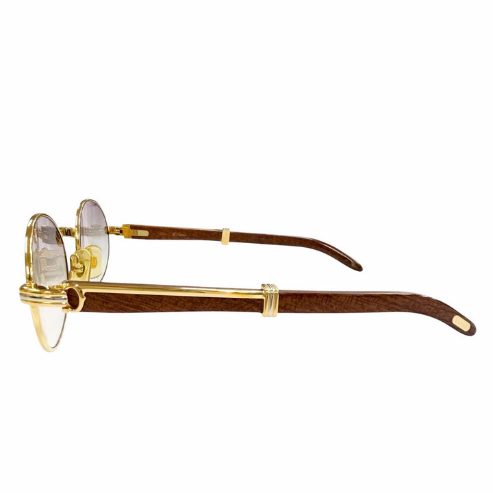 Very Good Cartier sunglasses Trinity gold Wood mens