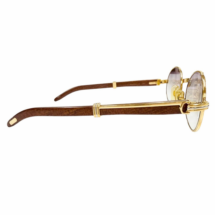 Very Good Cartier sunglasses Trinity gold Wood mens