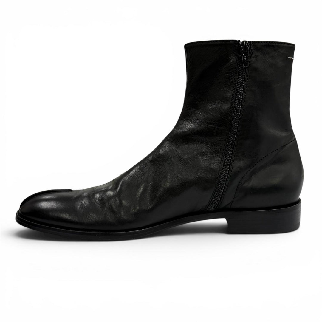 Excellent MM6 Maison Margiela Ankle boots black leather mens 44 SH1WU0011