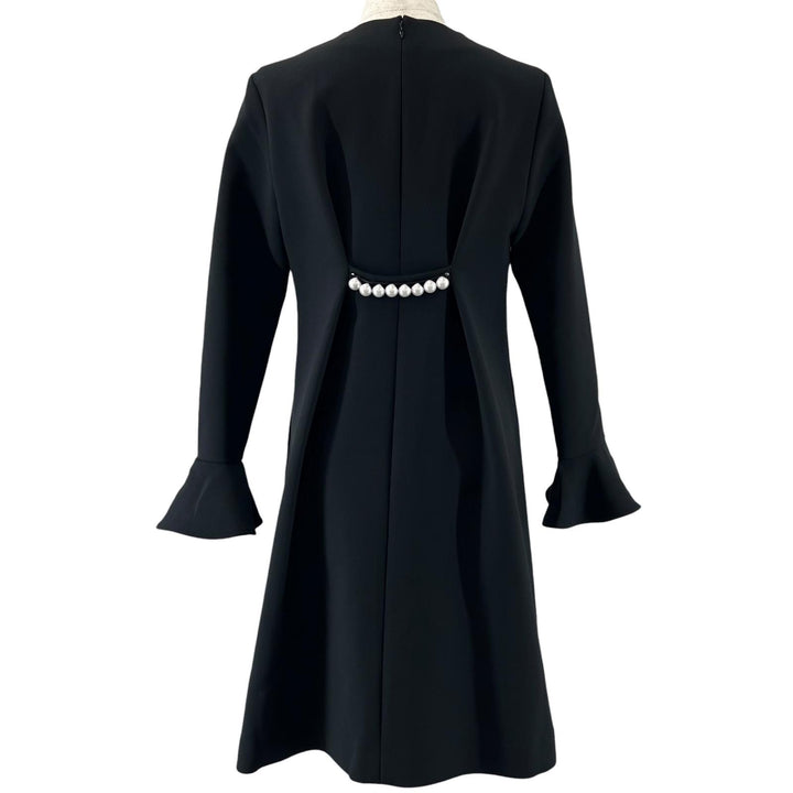 Excellent YOKO CHAN one piece Faux Pearl black polyester Women 38 YCD-318-401