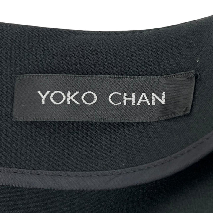 Excellent YOKO CHAN one piece Faux Pearl black polyester Women 38 YCD-318-401