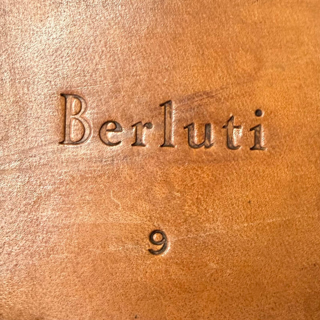 Very Good Berluti Ankle boots Brunico Lace-up belt included Brown leather mens 9