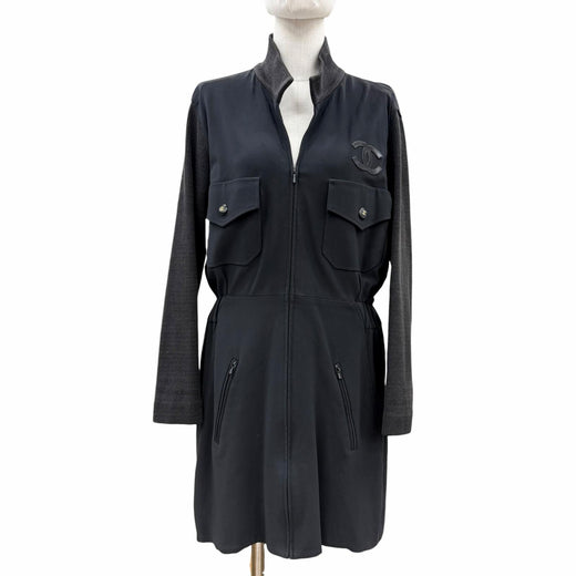 Great CHANEL BOUTIQUE one piece black Viscose Women 40