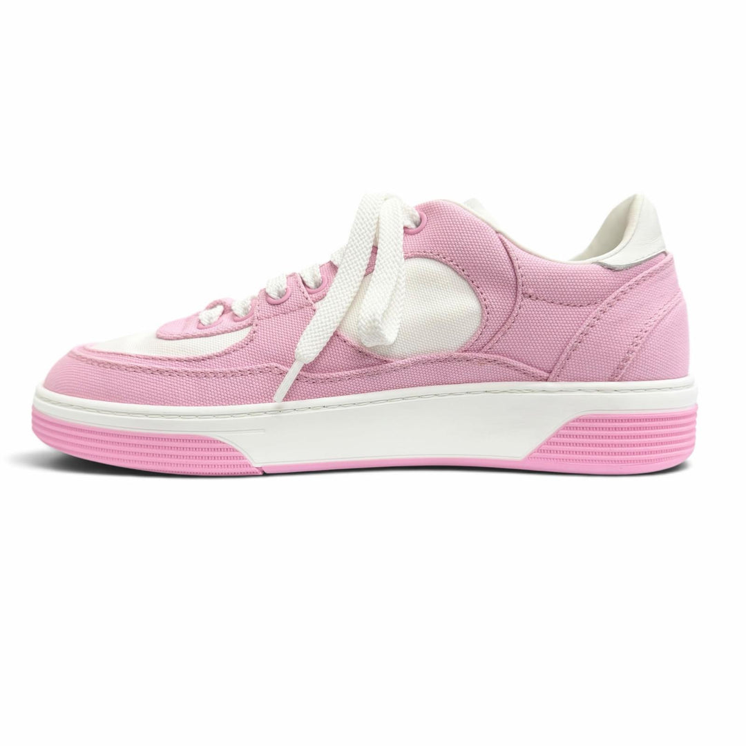 Excellent CHANEL sneakers COCO Mark Bicolor pink canvas Women G45352