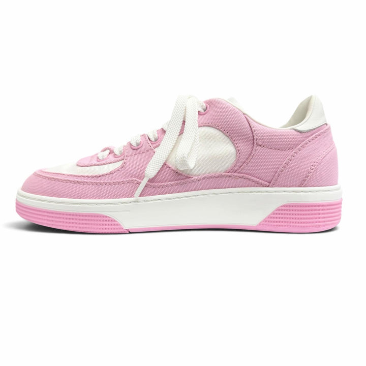 Excellent CHANEL sneakers COCO Mark Bicolor pink canvas Women G45352