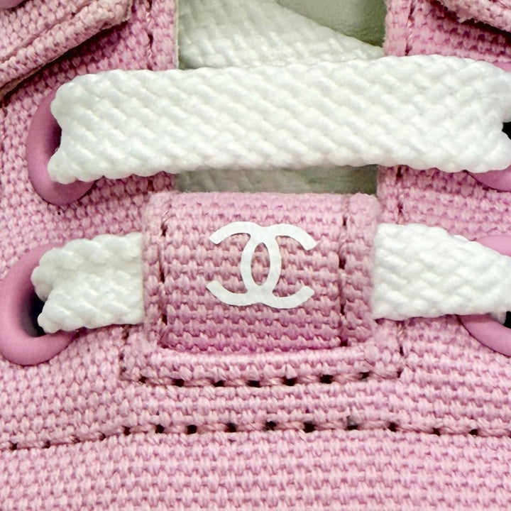 Excellent CHANEL sneakers COCO Mark Bicolor pink canvas Women G45352