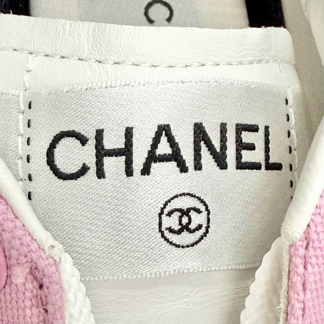 Excellent CHANEL sneakers COCO Mark Bicolor pink canvas Women G45352