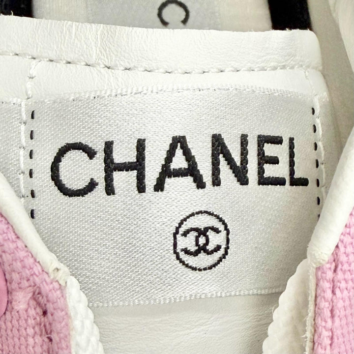 Excellent CHANEL sneakers COCO Mark Bicolor pink canvas Women G45352