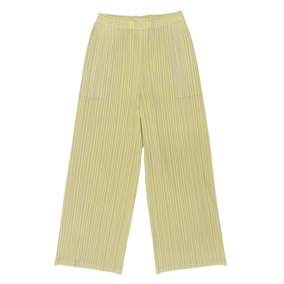 Excellent PLEATS PLEASE Pants Light green polyester Women 2 PP31JF392