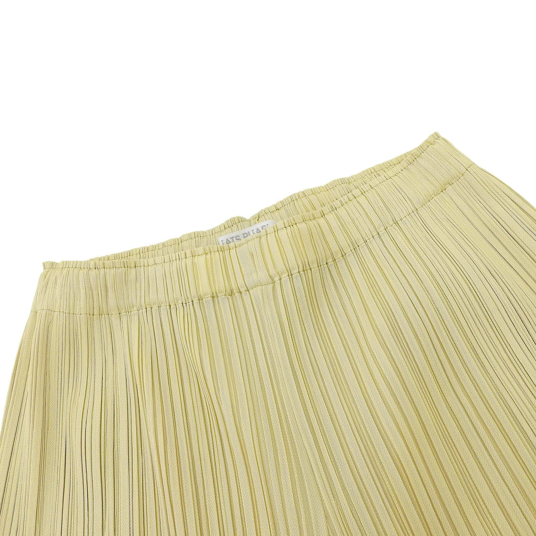 Excellent PLEATS PLEASE Pants Light green polyester Women 2 PP31JF392