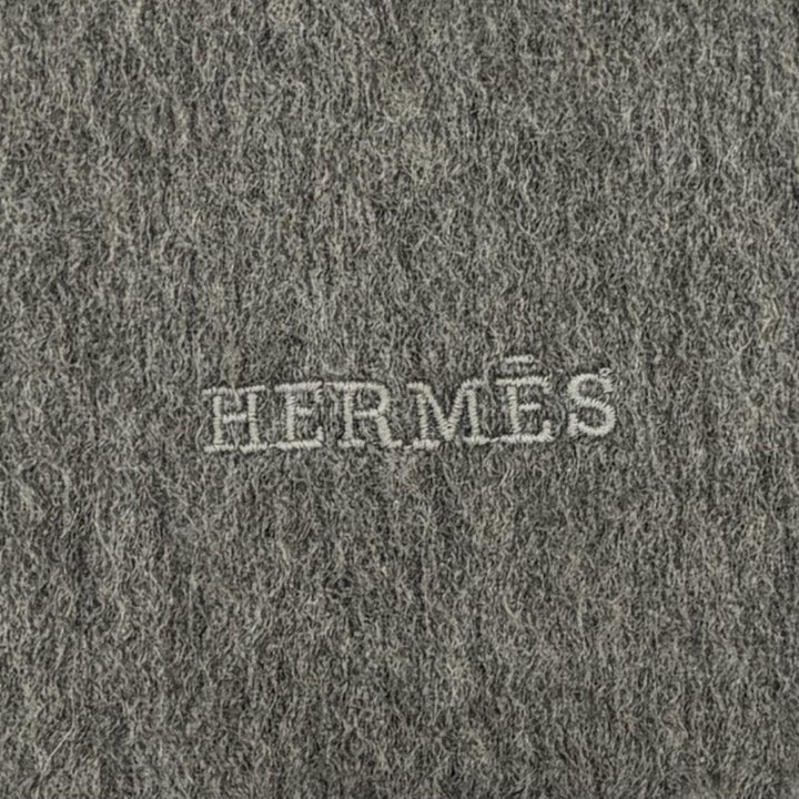 Pristine HERMES Scarf Recto Verso gray cashmere Women