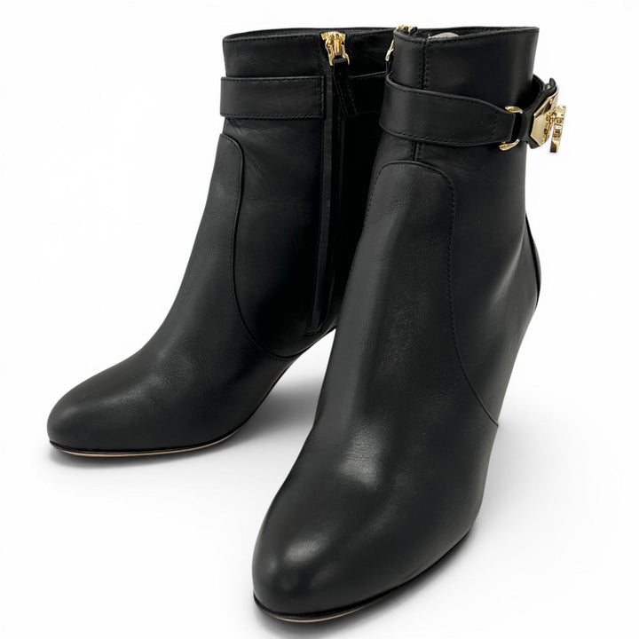 Great Salvatore Ferragamo Ankle boots RENE C GanciniMetal Leather Women 8.5