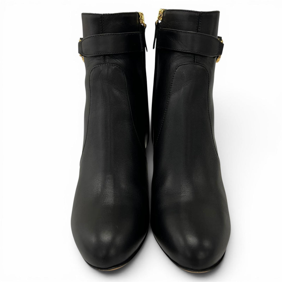 Great Salvatore Ferragamo Ankle boots RENE C GanciniMetal Leather Women 8.5