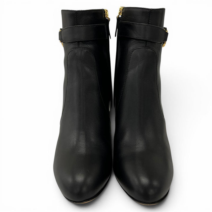 Great Salvatore Ferragamo Ankle boots RENE C GanciniMetal Leather Women 8.5