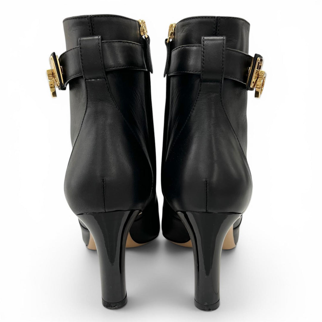 Great Salvatore Ferragamo Ankle boots RENE C GanciniMetal Leather Women 8.5