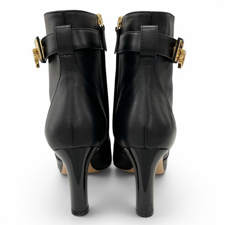 Great Salvatore Ferragamo Ankle boots RENE C GanciniMetal Leather Women 8.5