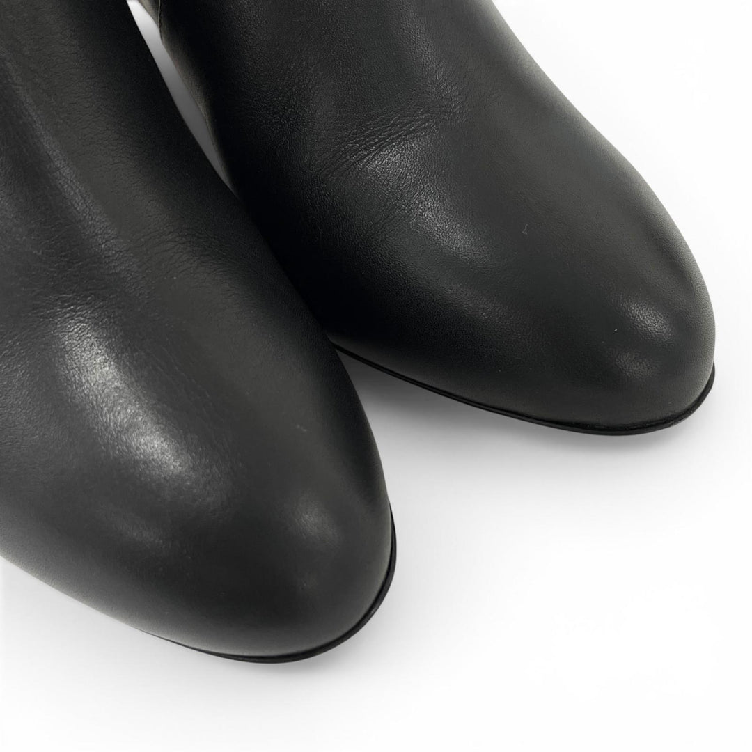 Great Salvatore Ferragamo Ankle boots RENE C GanciniMetal Leather Women 8.5