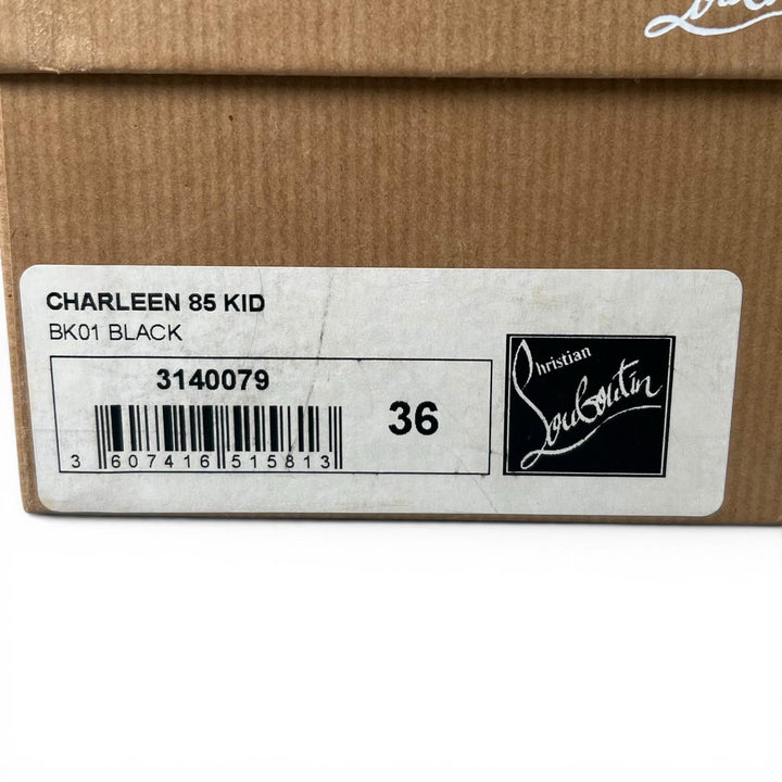 Great Christian Louboutin pumps CHARLEEN 85 KID black leather Women 36 3140079