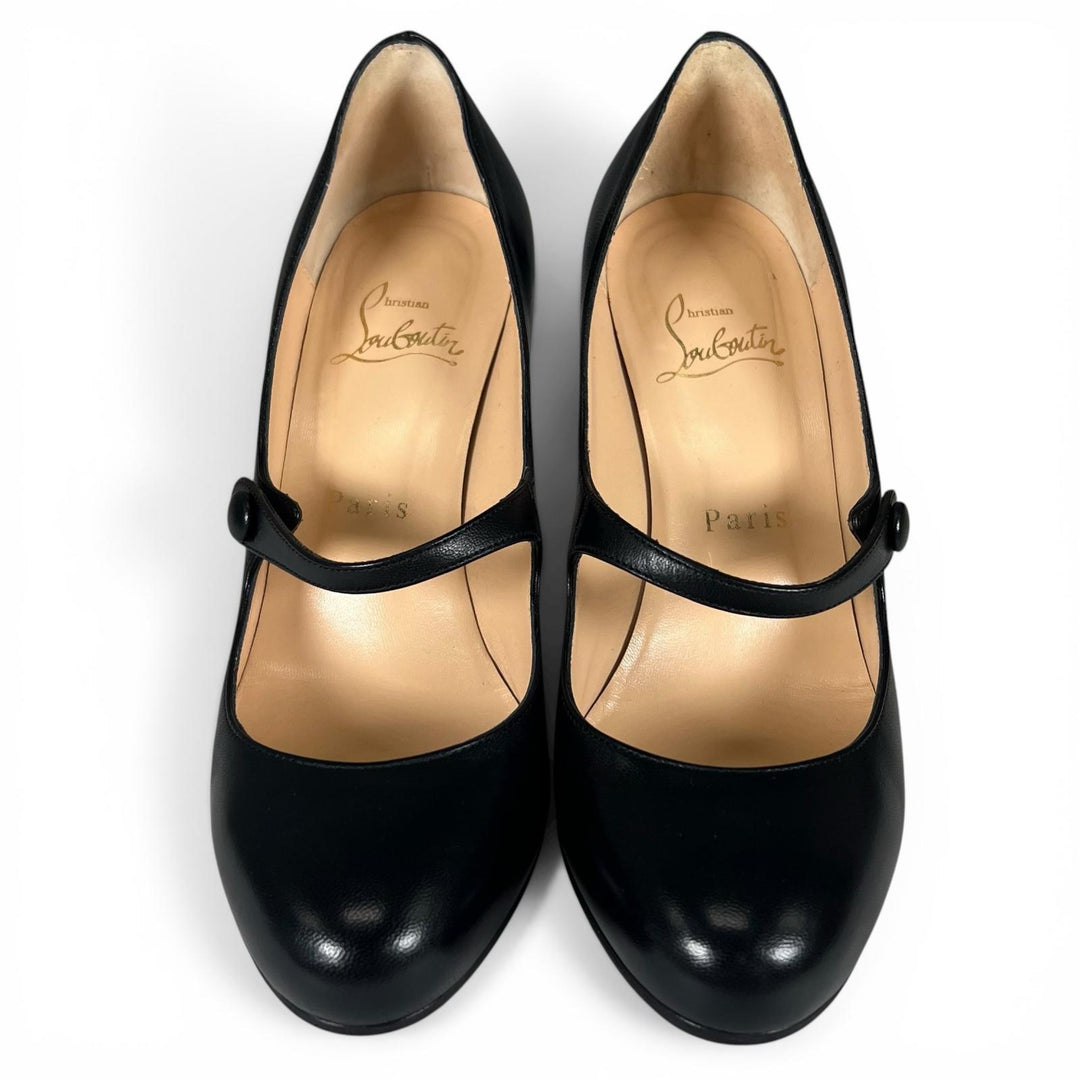 Great Christian Louboutin pumps CHARLEEN 85 KID black leather Women 36 3140079