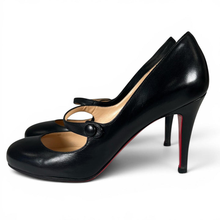 Great Christian Louboutin pumps CHARLEEN 85 KID black leather Women 36 3140079