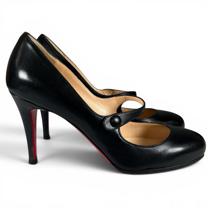 Great Christian Louboutin pumps CHARLEEN 85 KID black leather Women 36 3140079