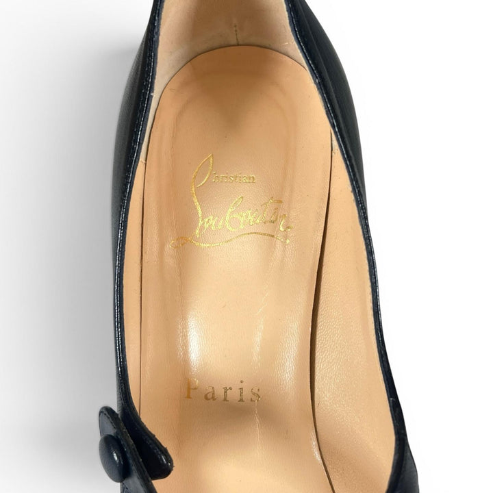 Great Christian Louboutin pumps CHARLEEN 85 KID black leather Women 36 3140079