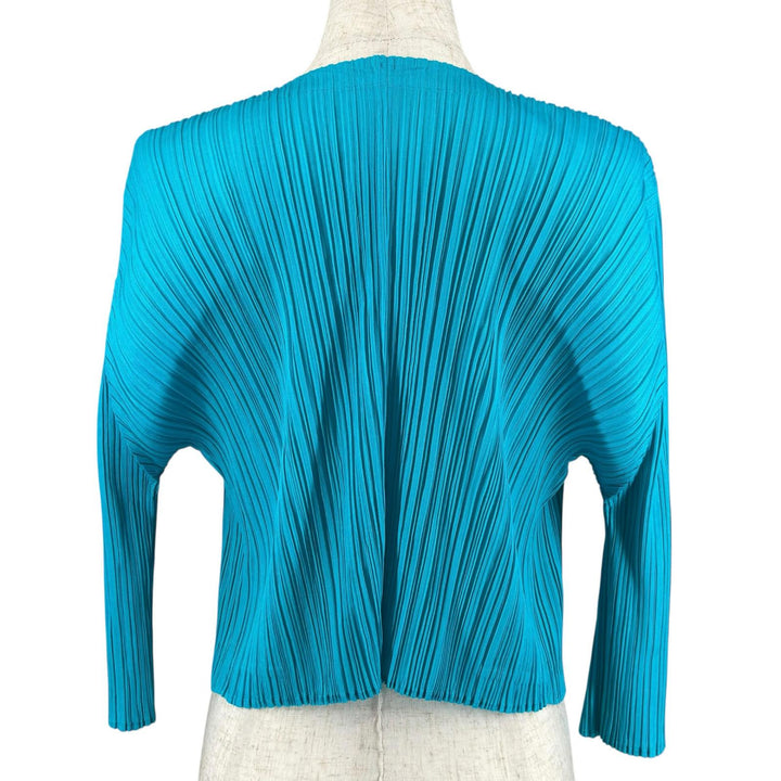 Great PLEATS PLEASE cardigan Front open Light blue polyester Women 3 PP41-JO801
