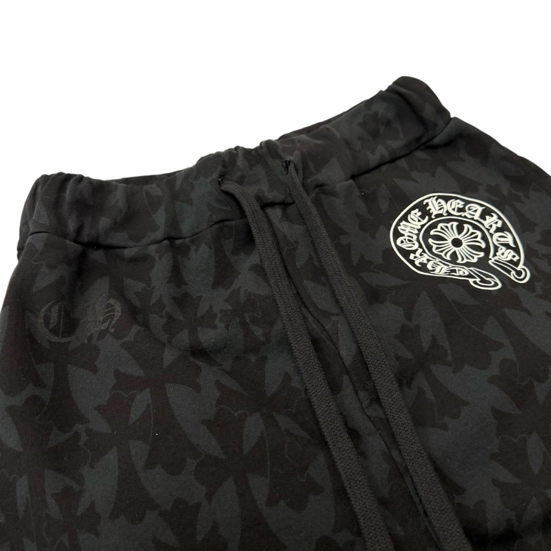 Excellent CHROME HEARTS Pants CEMETARY PRINT SWEAT PANTS