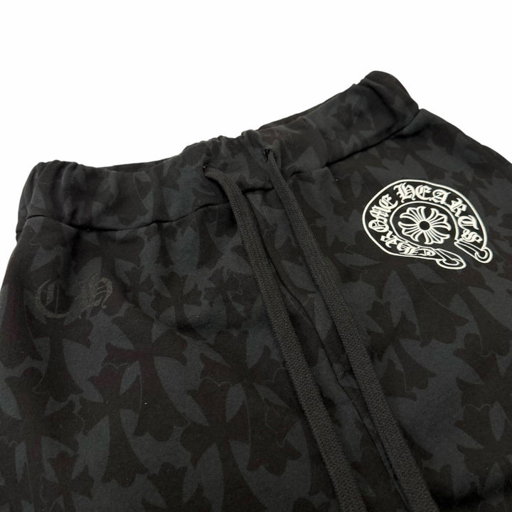 Excellent CHROME HEARTS Pants CEMETARY PRINT SWEAT PANTS