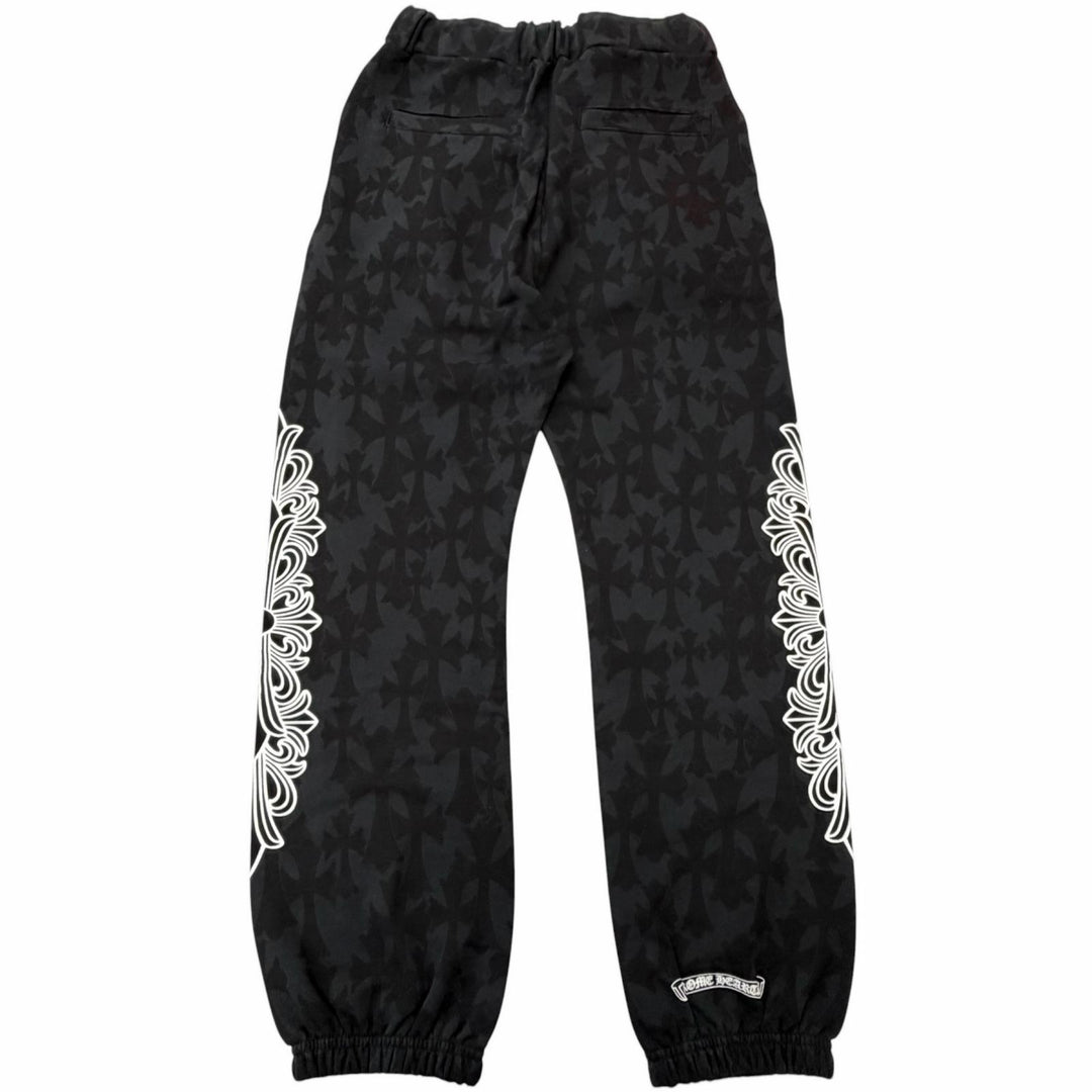 Excellent CHROME HEARTS Pants CEMETARY PRINT SWEAT PANTS