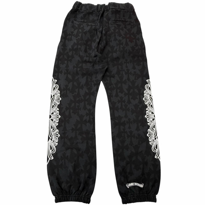 Excellent CHROME HEARTS Pants CEMETARY PRINT SWEAT PANTS
