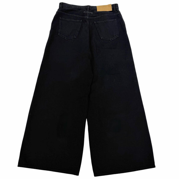 Excellent MM6 Maison Margiela Denim pants wide black cotton mens 28 S52LA0239
