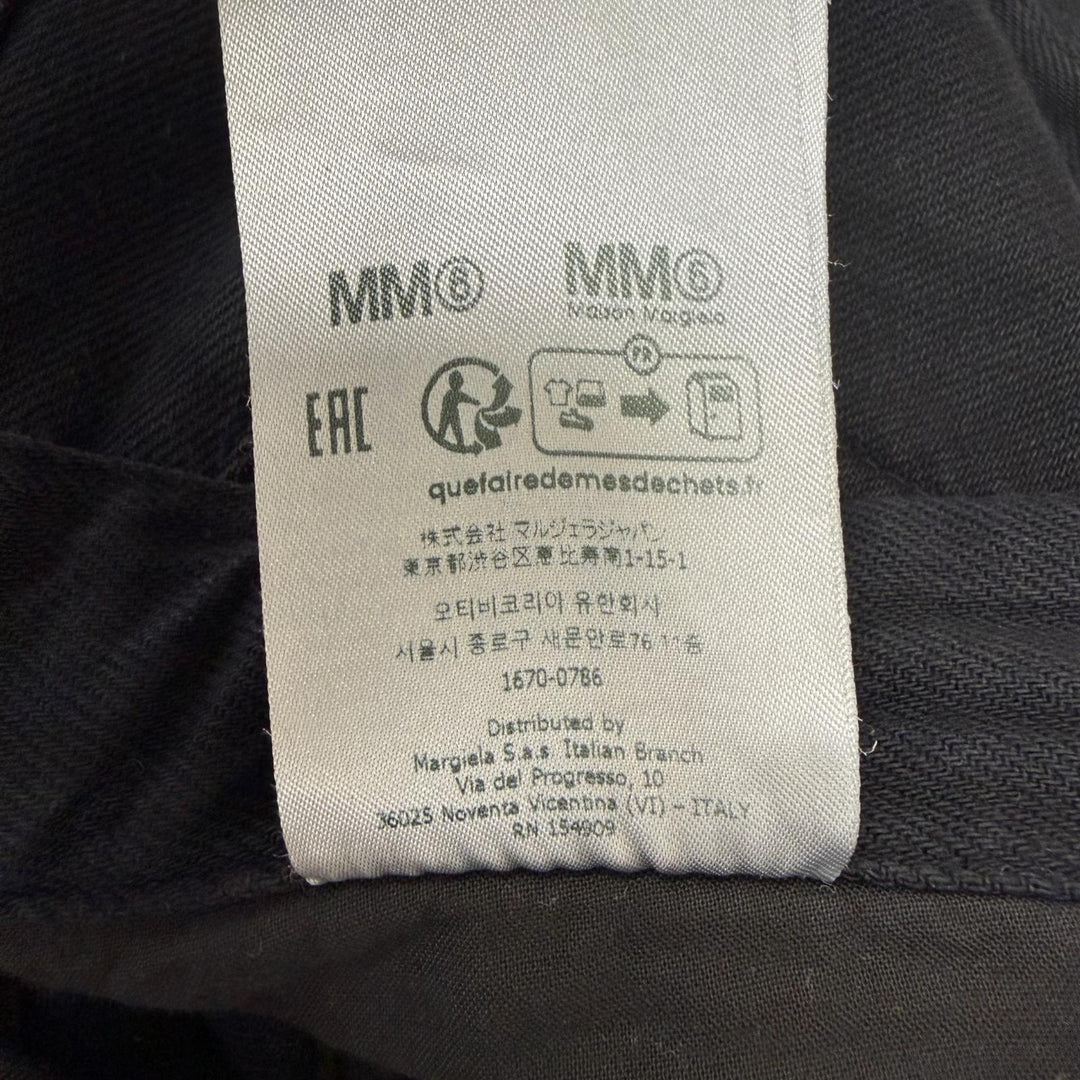 Excellent MM6 Maison Margiela Denim pants wide black cotton mens 28 S52LA0239