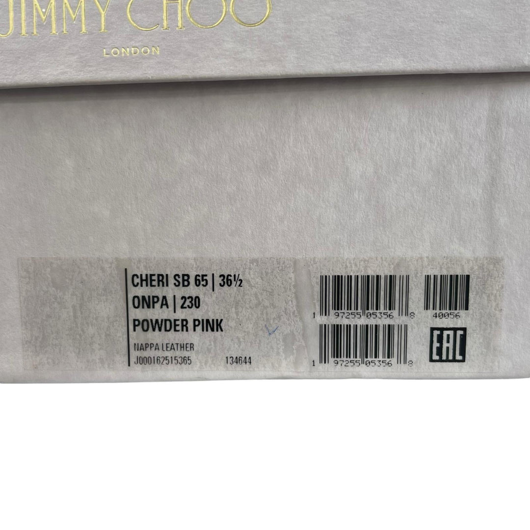 Pristine JIMMY CHOO pumps CHERI SB 65 crystal buckle pink beige leather Women