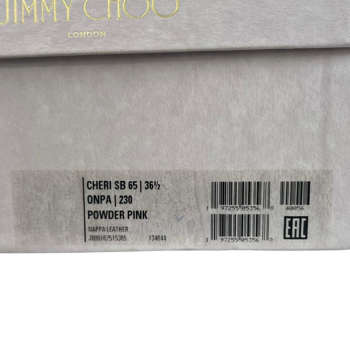 Pristine JIMMY CHOO pumps CHERI SB 65 crystal buckle pink beige leather Women