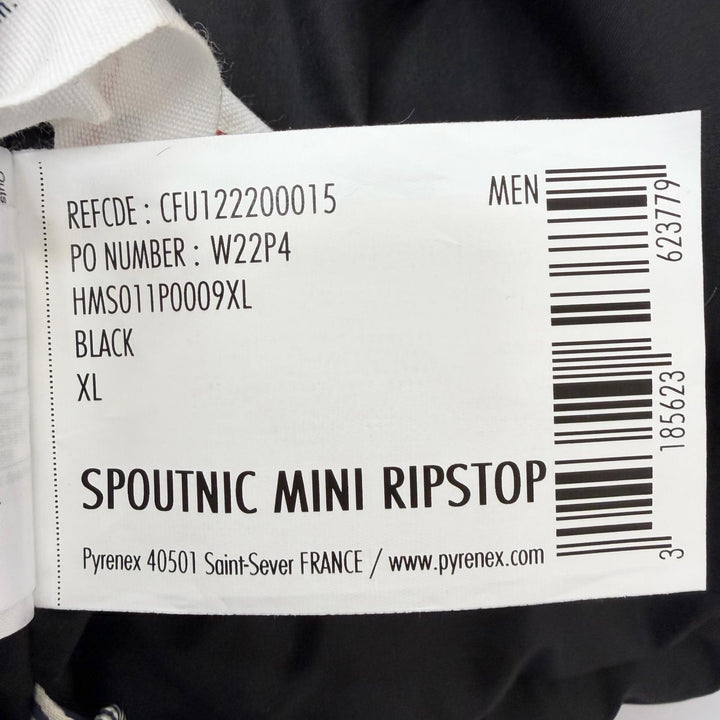 Pristine Pyrenex Down jacket SPOUTNIC MINI RIPSTOP Logo patch hooded black