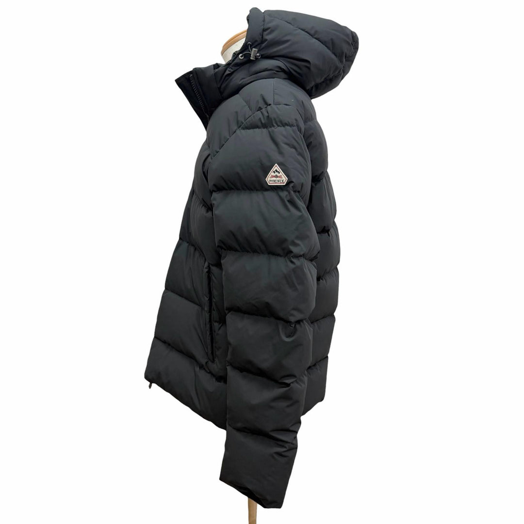 Pristine Pyrenex Down jacket SPOUTNIC MINI RIPSTOP Logo patch hooded black