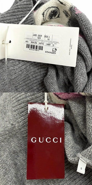Pristine GUCCI sweater Yuko Higuchi gray wool Women S 864156