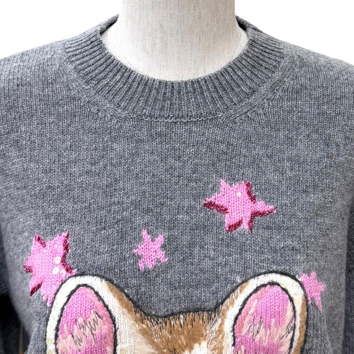 Pristine GUCCI sweater Yuko Higuchi gray wool Women S 864156