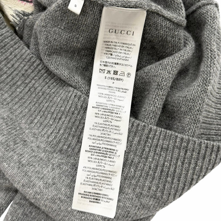 Pristine GUCCI sweater Yuko Higuchi gray wool Women S 864156