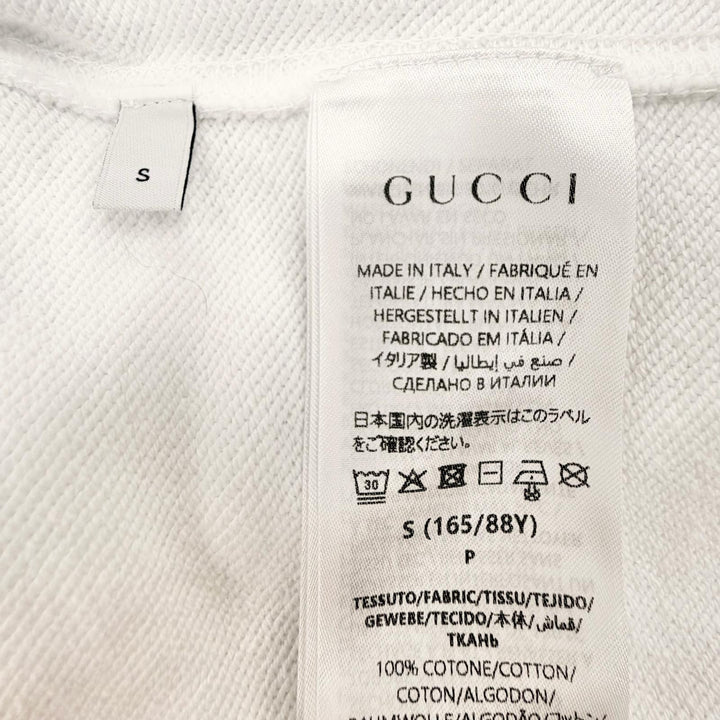 Pristine GUCCI YUKO HIGUCHI hoodie white cotton Women S 853426