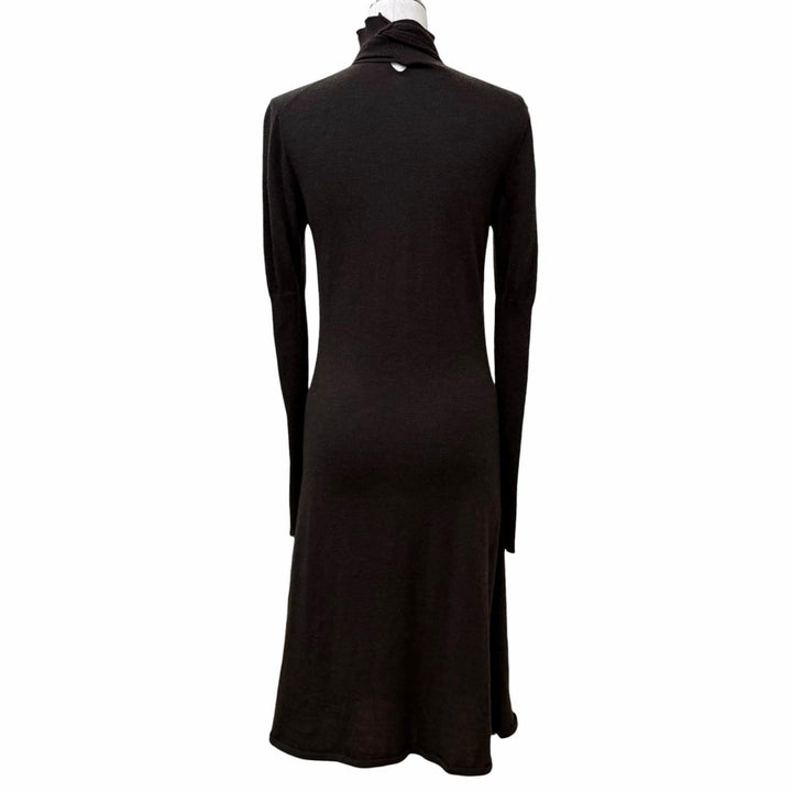 Great HERMES Chaine d'Ancre A-line knit long dress with chain detail cashmere 38