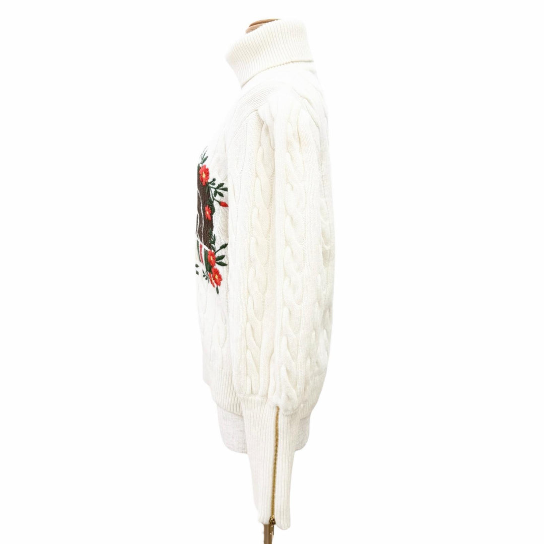 Excellent GUCCI×THE NORTH FACE knit Logo embroidery, sleeve zip design L 671689