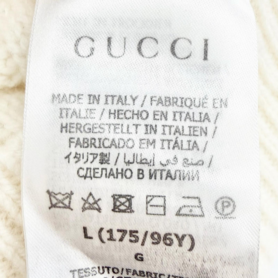 Excellent GUCCI×THE NORTH FACE knit Logo embroidery, sleeve zip design L 671689