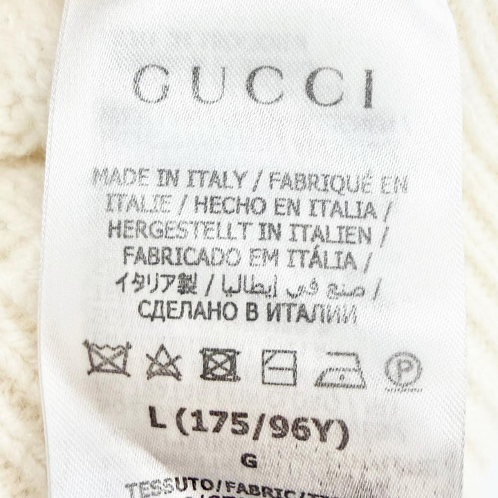 Excellent GUCCI×THE NORTH FACE knit Logo embroidery, sleeve zip design L 671689