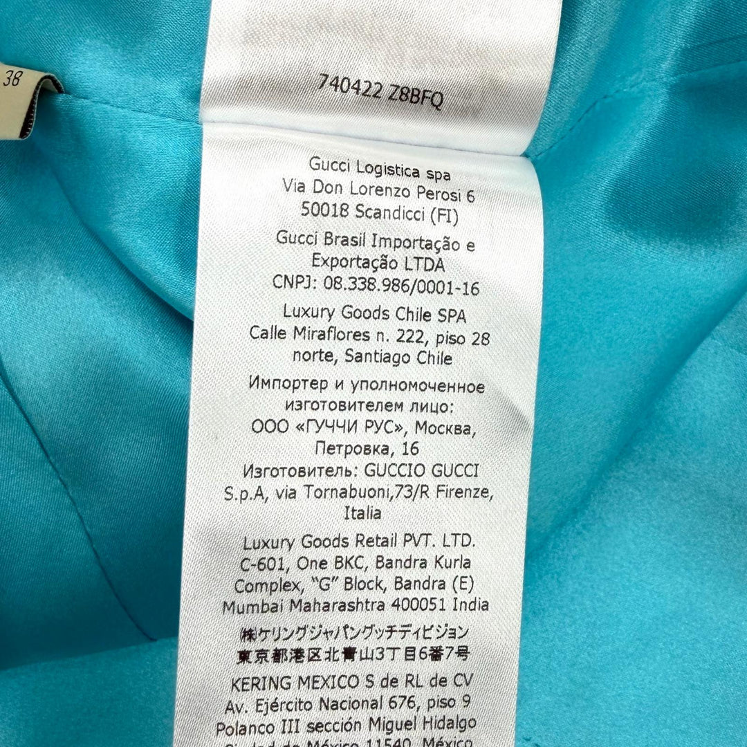 Excellent GUCCI Double breasted jacket blue Rayon Women 38 740422