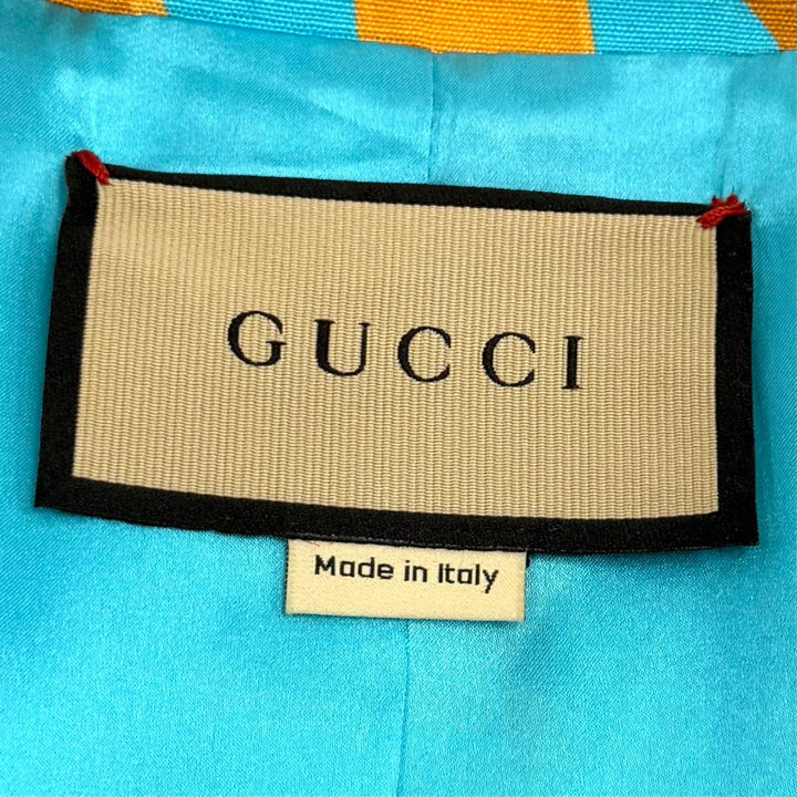 Excellent GUCCI Double breasted jacket blue Rayon Women 38 740422